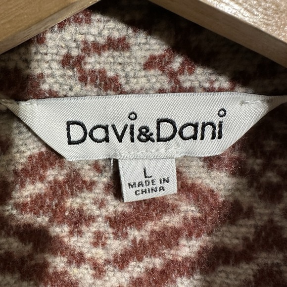 Davi & Dani Western Shacket Womens Size L Button Down Shirt Corduroy Blanket - Picture 6 of 10